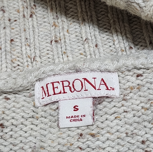 Mwrona Men's Cream and Brown Sweater - Picture 8 of 11